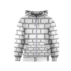 Wall Pattern Rectangle Brick Kids  Zipper Hoodie