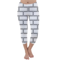 Wall Pattern Rectangle Brick Capri Winter Leggings 