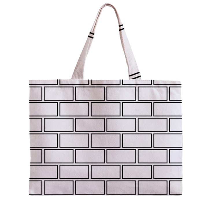 Wall Pattern Rectangle Brick Zipper Mini Tote Bag