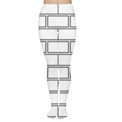 Wall Pattern Rectangle Brick Women s Tights