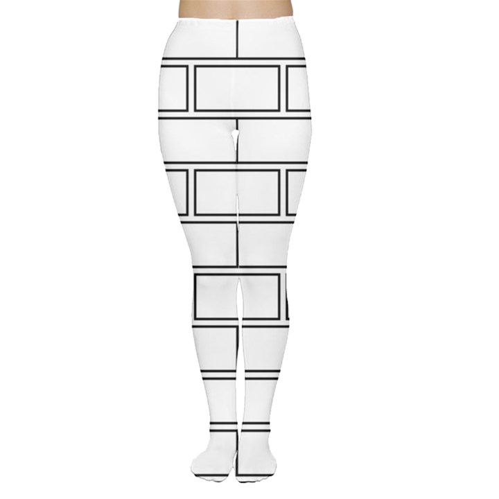 Wall Pattern Rectangle Brick Women s Tights