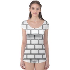 Wall Pattern Rectangle Brick Boyleg Leotard  by BangZart