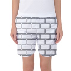 Wall Pattern Rectangle Brick Women s Basketball Shorts by BangZart