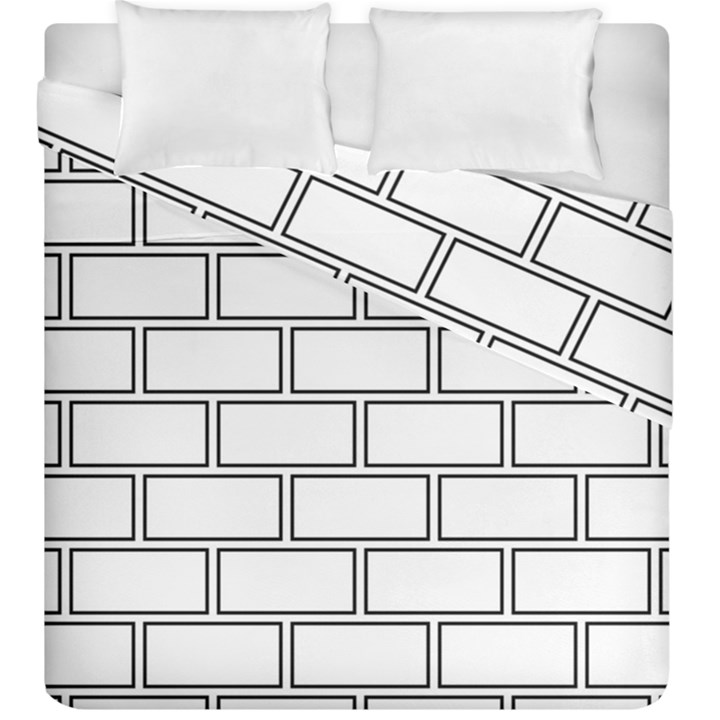 Wall Pattern Rectangle Brick Duvet Cover Double Side (King Size)