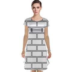 Wall Pattern Rectangle Brick Cap Sleeve Nightdress by BangZart