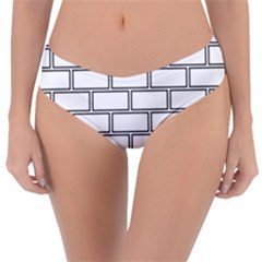 Wall Pattern Rectangle Brick Reversible Classic Bikini Bottoms