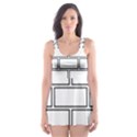 Wall Pattern Rectangle Brick Skater Dress Swimsuit View1