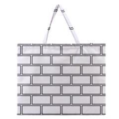 Wall Pattern Rectangle Brick Zipper Large Tote Bag