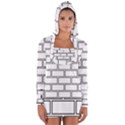 Wall Pattern Rectangle Brick Long Sleeve Hooded T-shirt View1