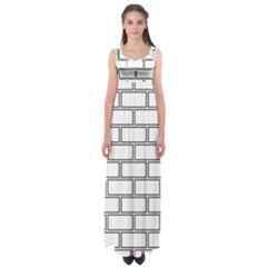 Wall Pattern Rectangle Brick Empire Waist Maxi Dress by BangZart