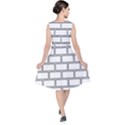 Wall Pattern Rectangle Brick V-Neck Midi Sleeveless Dress  View2