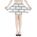 Wall Pattern Rectangle Brick Mini Flare Skirt View3