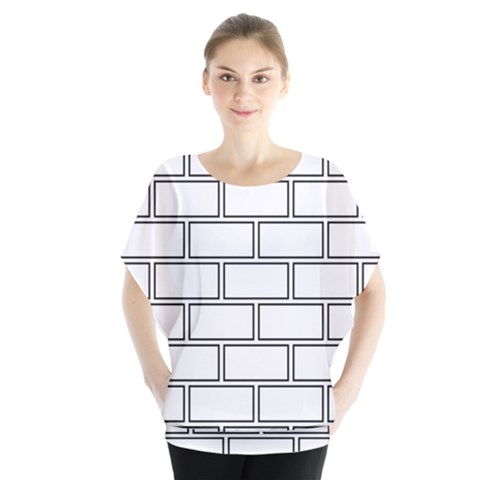 Wall Pattern Rectangle Brick Blouse by BangZart