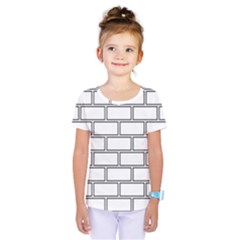 Wall Pattern Rectangle Brick Kids  One Piece Tee