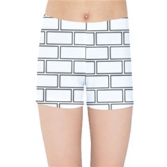 Wall Pattern Rectangle Brick Kids Sports Shorts by BangZart