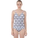 Wall Pattern Rectangle Brick Cut Out Top Tankini Set View1