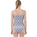 Wall Pattern Rectangle Brick Cut Out Top Tankini Set View2