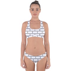 Wall Pattern Rectangle Brick Cross Back Hipster Bikini Set by BangZart