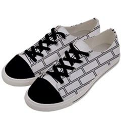 Wall Pattern Rectangle Brick Men s Low Top Canvas Sneakers