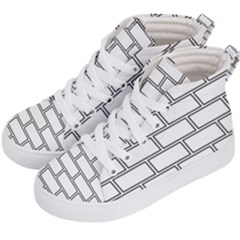 Wall Pattern Rectangle Brick Kid s Hi-top Skate Sneakers