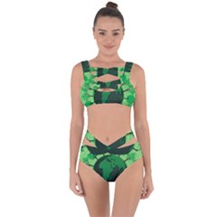 Earth Forest Forestry Lush Green Bandaged Up Bikini Set  by BangZart