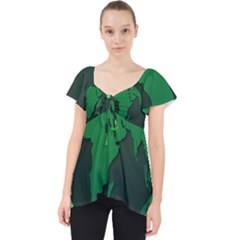 Earth Forest Forestry Lush Green Lace Front Dolly Top