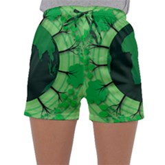 Earth Forest Forestry Lush Green Sleepwear Shorts by BangZart