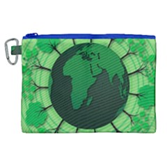 Earth Forest Forestry Lush Green Canvas Cosmetic Bag (xl)