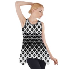 Triangle Pattern Background Side Drop Tank Tunic by BangZart