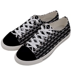 Triangle Pattern Background Women s Low Top Canvas Sneakers