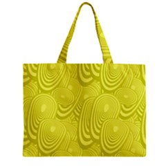 Yellow Oval Ellipse Egg Elliptical Zipper Mini Tote Bag by BangZart