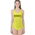 Yellow Oval Ellipse Egg Elliptical One Piece Swimsuit View1