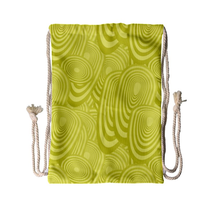 Yellow Oval Ellipse Egg Elliptical Drawstring Bag (Small)