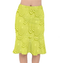 Yellow Oval Ellipse Egg Elliptical Mermaid Skirt by BangZart