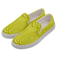 Yellow Oval Ellipse Egg Elliptical Men s Canvas Slip Ons