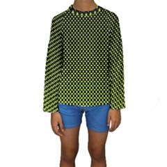 Pattern Halftone Background Dot Kids  Long Sleeve Swimwear by BangZart