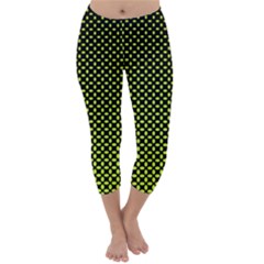 Pattern Halftone Background Dot Capri Winter Leggings  by BangZart