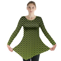 Pattern Halftone Background Dot Long Sleeve Tunic  by BangZart