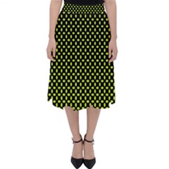 Pattern Halftone Background Dot Folding Skater Skirt by BangZart