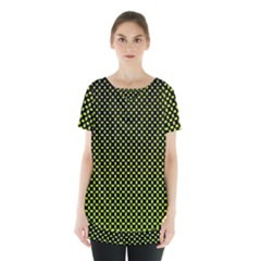 Pattern Halftone Background Dot Skirt Hem Sports Top by BangZart