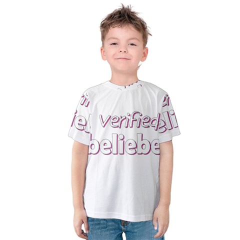 Verified Belieber Kids  Cotton Tee by Valentinaart