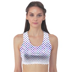 Star Curved Background Geometric Sports Bra by BangZart