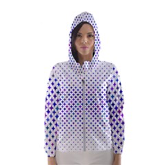 Star Curved Background Geometric Hooded Wind Breaker (women)