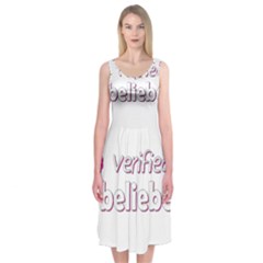 Verified Belieber Midi Sleeveless Dress by Valentinaart