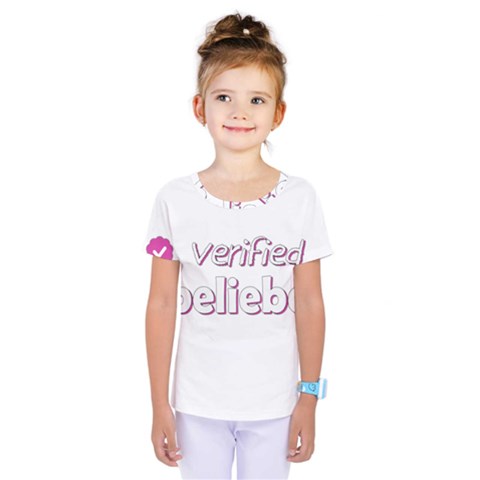 Verified Belieber Kids  One Piece Tee by Valentinaart