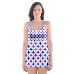 Star Curved Background Geometric Skater Dress Swimsuit by BangZart