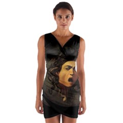 Medusa Wrap Front Bodycon Dress by Valentinaart