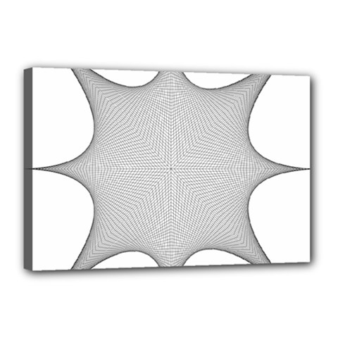 Star Grid Curved Curved Star Woven Canvas 18  X 12  by BangZart