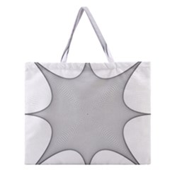 Star Grid Curved Curved Star Woven Zipper Large Tote Bag