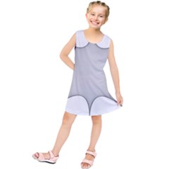 Star Grid Curved Curved Star Woven Kids  Tunic Dress by BangZart